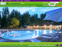 Tablet Screenshot of campinglesborgnes.fr